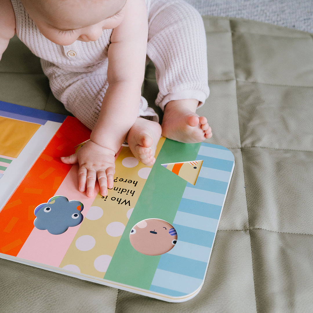 Colourful sensory play book for babies.
