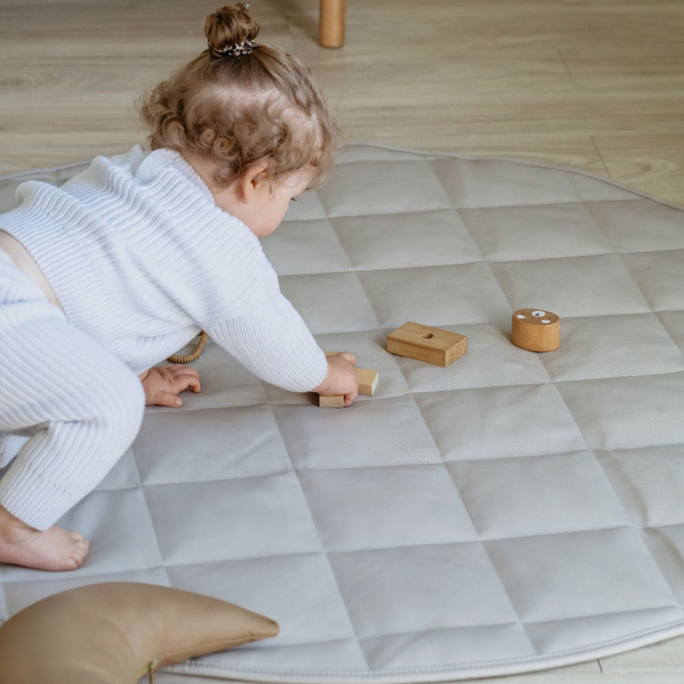 Grey activity mat for babies
