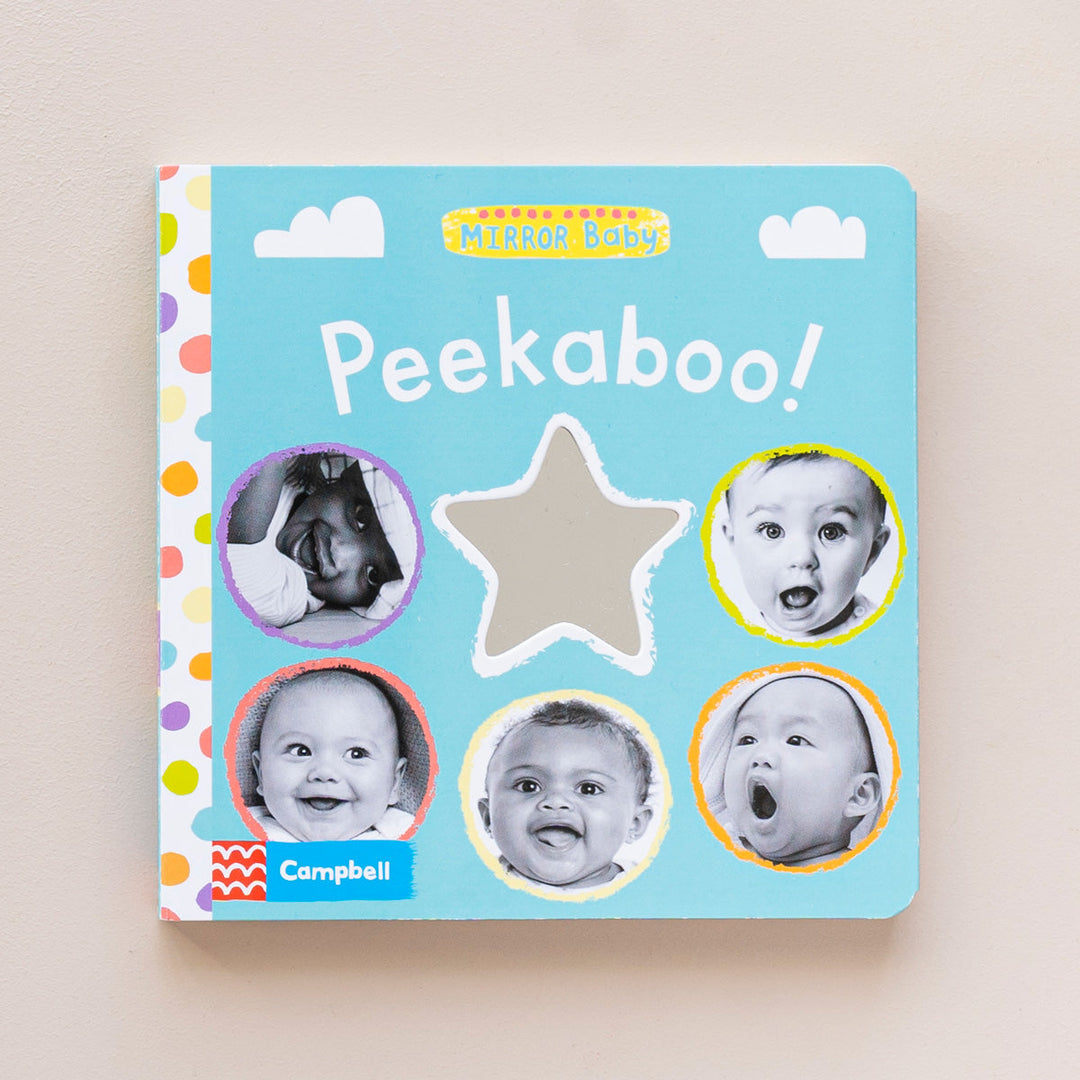 Peekaboo book with mirror for babies