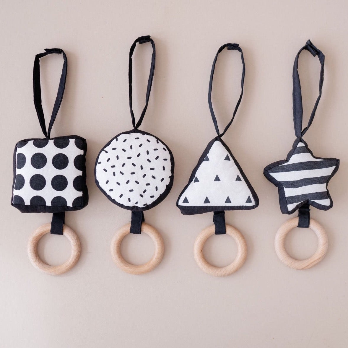 PlayLogy Baby Sensory Toy Soft Activity Gym Pendants Black White Newborn Brain Development Toy PlayLogy Australia