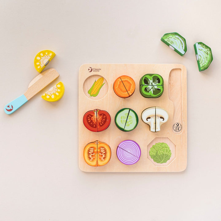 Grow & Go PlayBox Wooden Vegetable Puzzle toy for educational development of 16–18-month-olds.